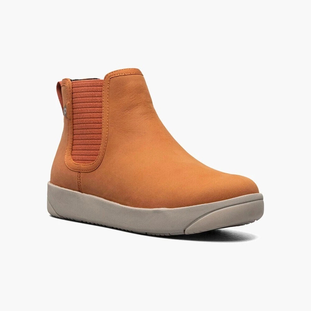Bogs Kicker 72777-801 Boots Women's 9.5 Orange Leather Pull On Chelsea RHS6615